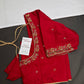 Red Pattu Silk Elegant Maggam Aari Blouse - BL000809