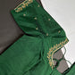 Green Pattu Silk Elegant Maggam Aari Blouse - BL000811