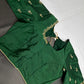 Green Pattu Silk Elegant Maggam Aari Blouse - BL000814
