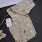 Beige Gold Sequins Embroidery Silk Blouse - 