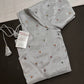 Silver Shinny Silk Blouse - 