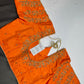 Orange Maggam Work Silk Blouse - 