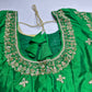 Green Maggam Work Silk Blouse - 