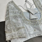 Silver Kardana Maggam Work Silk Blouse - 