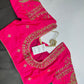 Rani Pink Kardana Maggam Work Silk Blouse - 