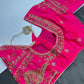 Rani Pink Kardana Maggam Work Silk Blouse - 