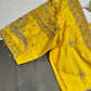 Yellow Kardana Maggam Work Silk Blouse - 