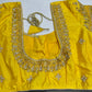 Yellow Kardana Maggam Work Silk Blouse - 