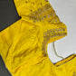 Yellow Kardana Maggam Work Silk Blouse - 
