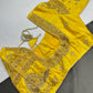 Yellow Kardana Maggam Work Silk Blouse - 