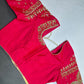 Pink Kardana Maggam Work Silk Blouse - 