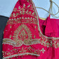 Pink Kardana Maggam Work Silk Blouse - 