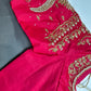 Pink Kardana Maggam Work Silk Blouse - 