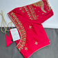 Pink Kardana Maggam Work Silk Blouse - 