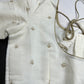OFF white Elegant  Embroidery Blouse - 