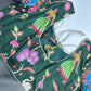 Chinnon Silk Kalamkari with Sequence Work Green Blouse - 