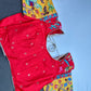 Chinnon Silk Kalamkari with Sequence Work Red Blouse - 