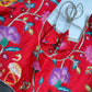 Chinnon Silk Kalamkari with Sequence Work Red Blouse - 