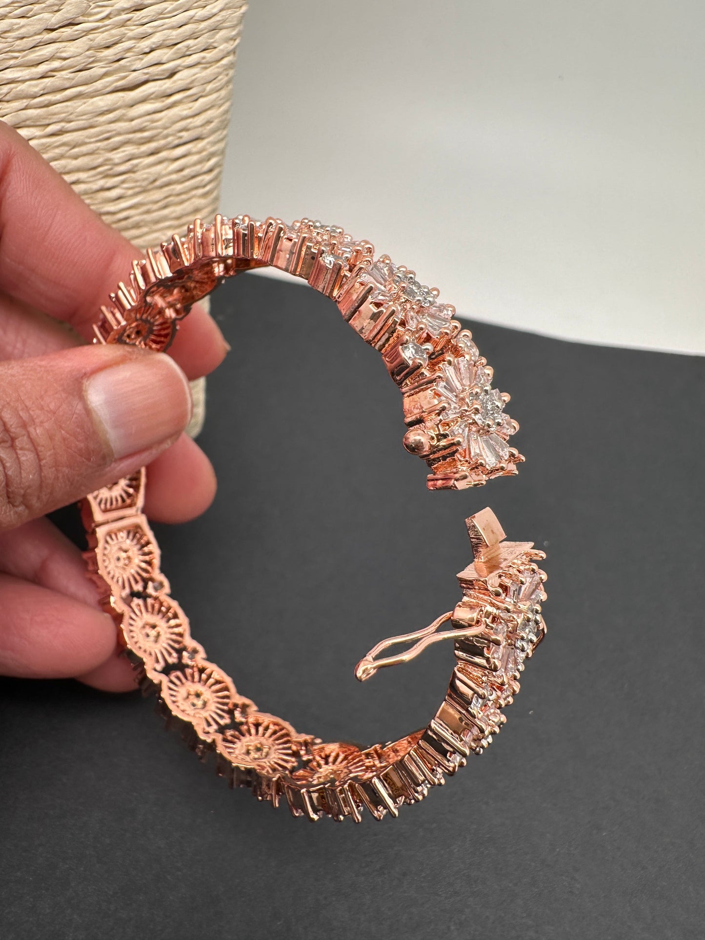 AD Bangle Rose Gold Finish Openable