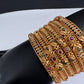 Multi Stone Matte Finish Bangles - 2.8