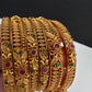 Multi Stone Matte Finish Bangles - 2.8