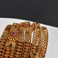 Multi Stone Matte Finish Bangles - 2.8