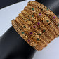 Multi Stone Matte Finish Bangles - 2.8