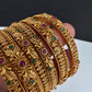 Multi Stone Matte Finish Bangles - 2.8
