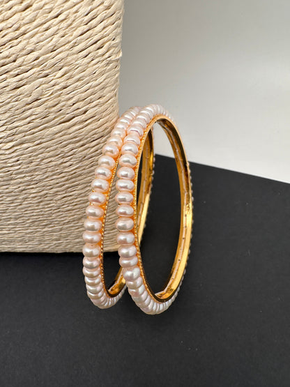 Simple Real Pearl Bangles – Sheetal's FabFashion