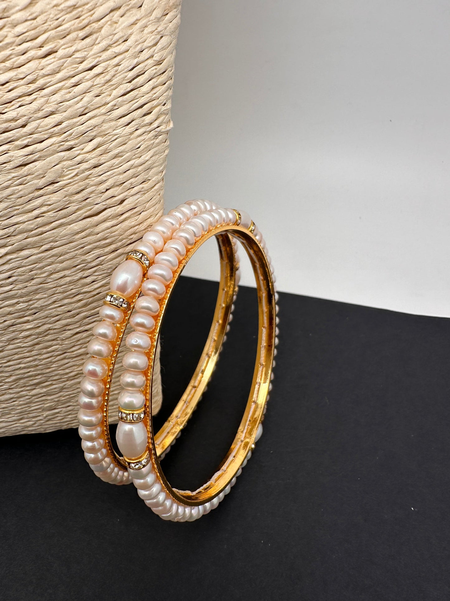 Simple Real Pearl Bangles