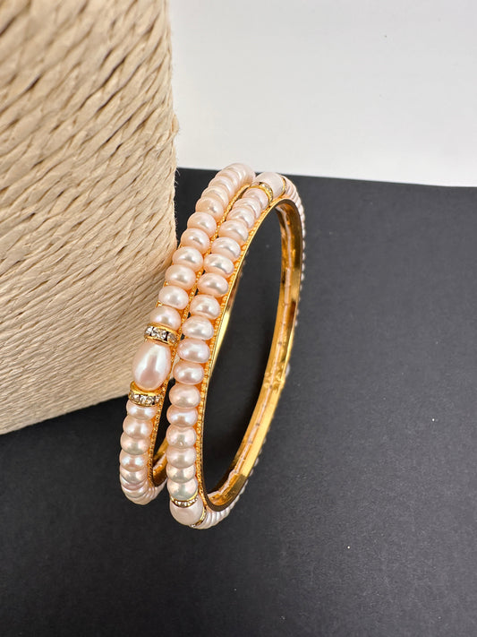 Simple Real Pearl Bangles