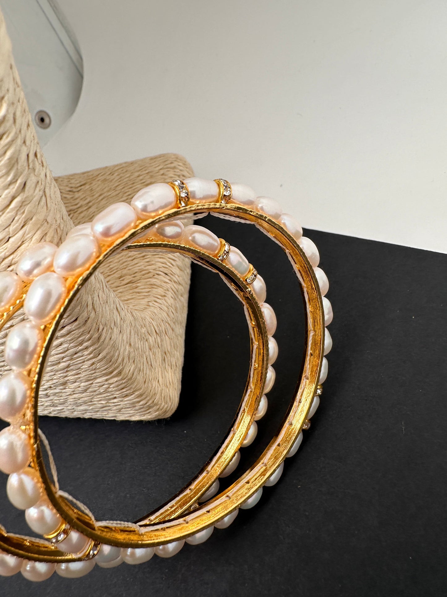 Simple Real Pearl Bangles
