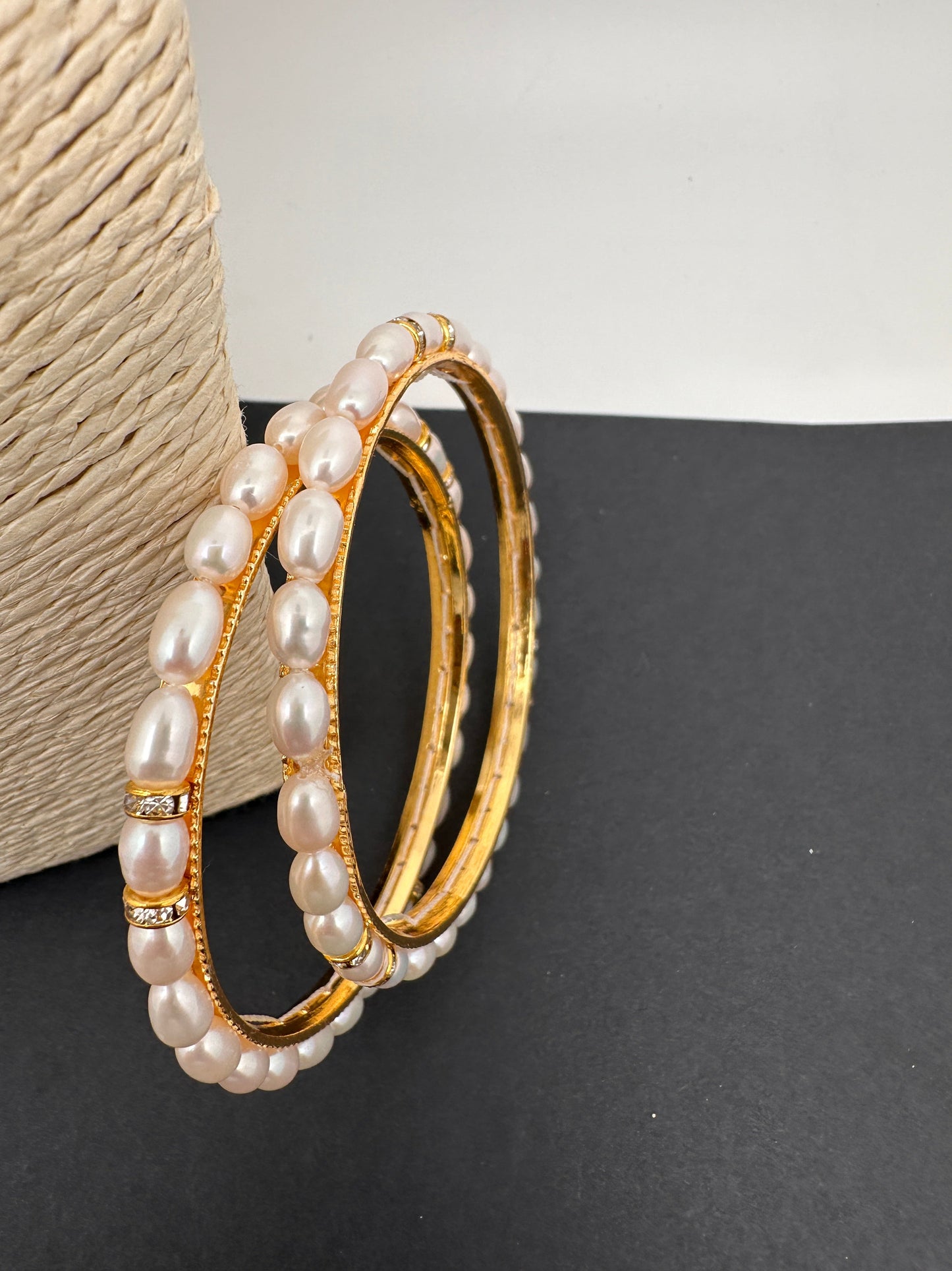 Simple Real Pearl Bangles