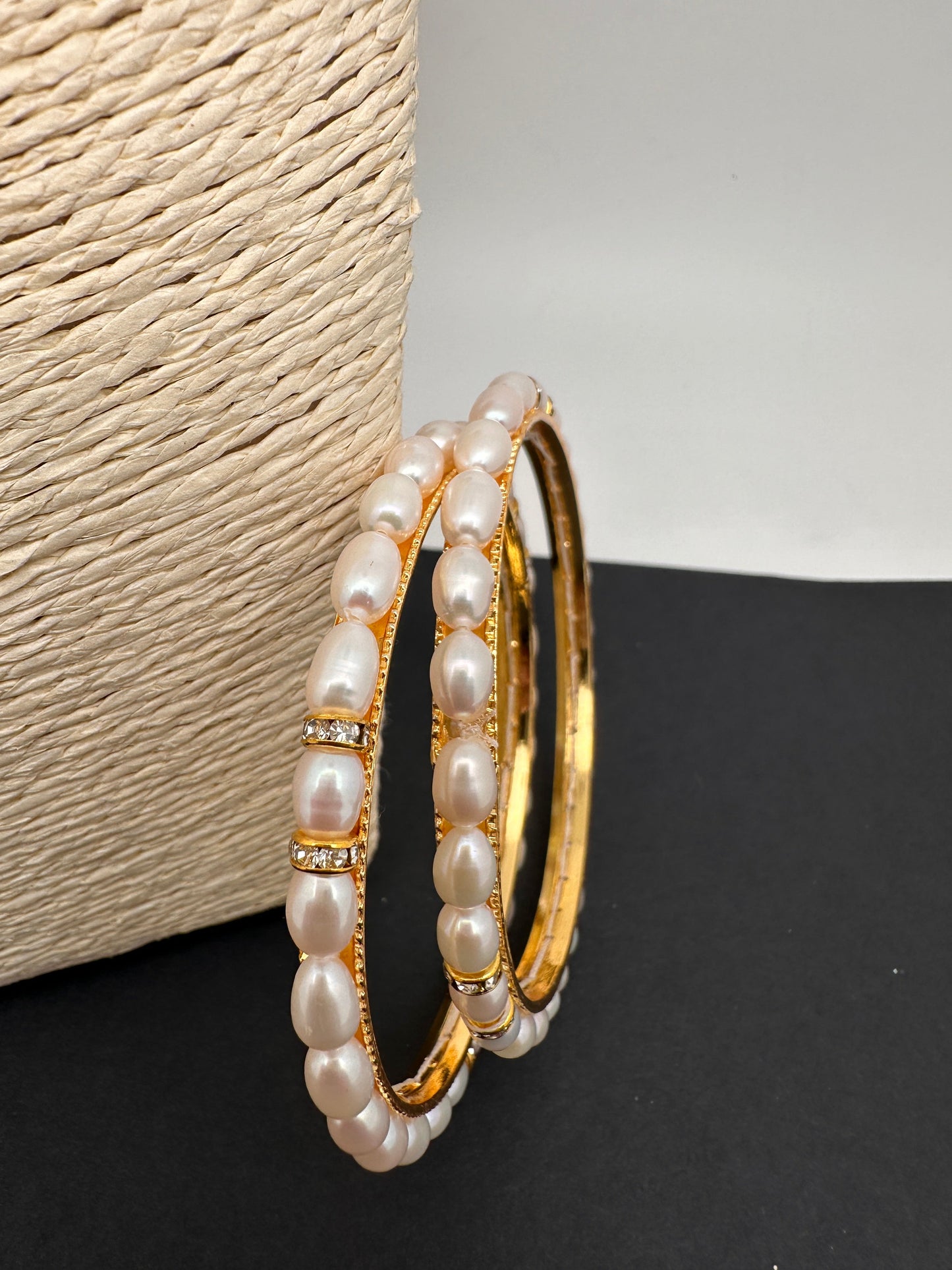 Simple Real Pearl Bangles