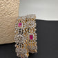 American Diamond Ruby Bangles