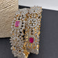 American Diamond Ruby Bangles