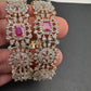 American Diamond Ruby Bangles