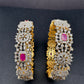American Diamond Ruby Bangles