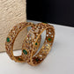 Matte CZ Green Bangles