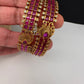 Matte Red Kempu Peacock Bangles