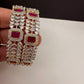 American Diamond Ruby Bangles