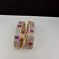 American Diamond Ruby Bangles