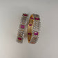 American Diamond Ruby Bangles