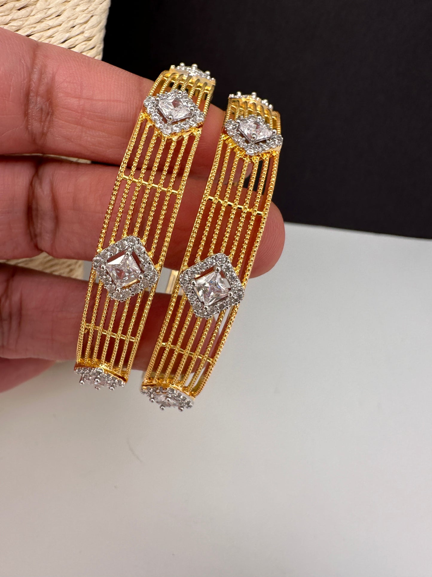 CZ Golden Bangles
