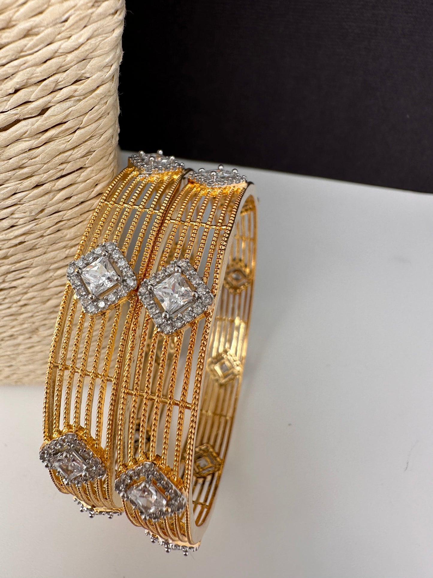 CZ Golden Bangles