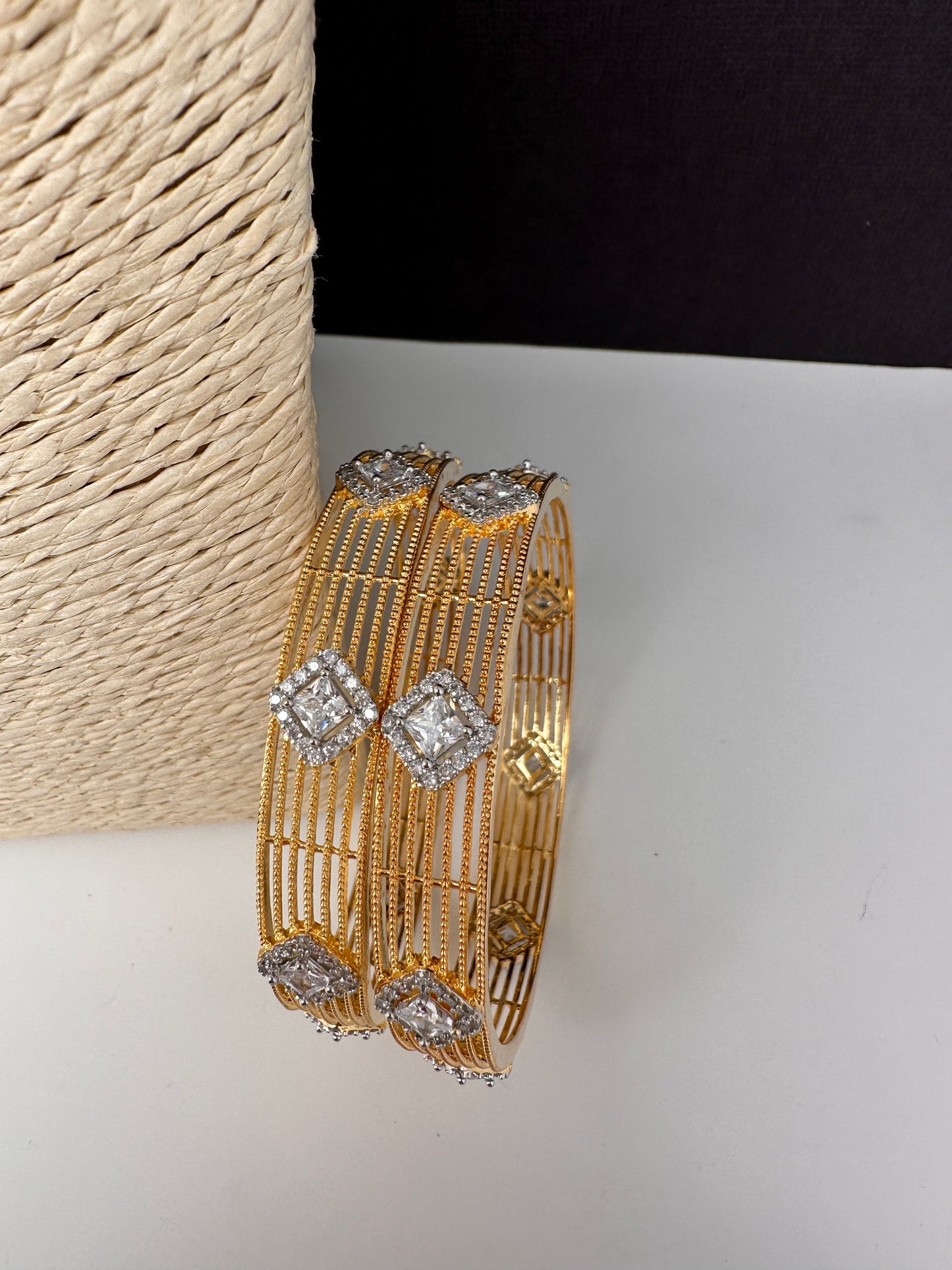 CZ Golden Bangles