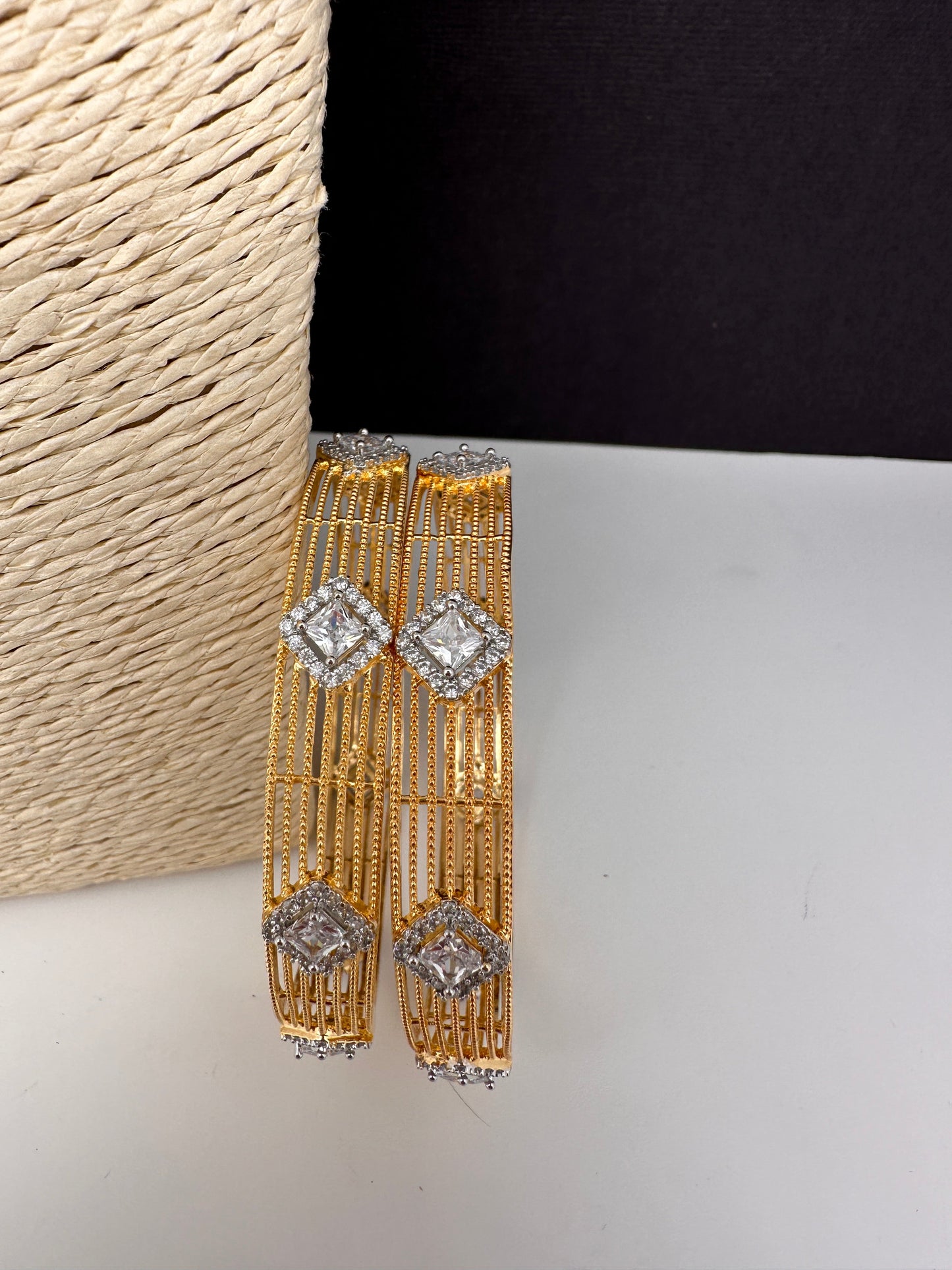 CZ Golden Bangles