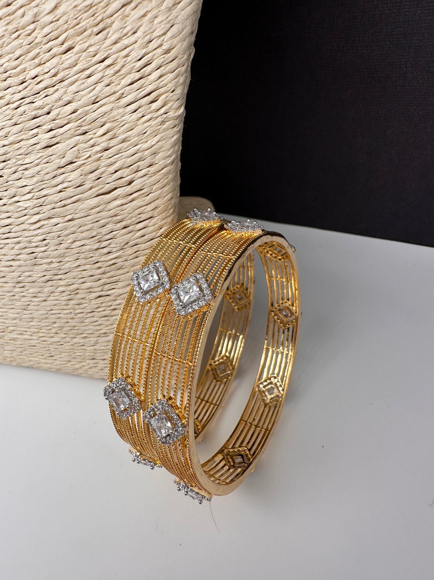 CZ Golden Bangles