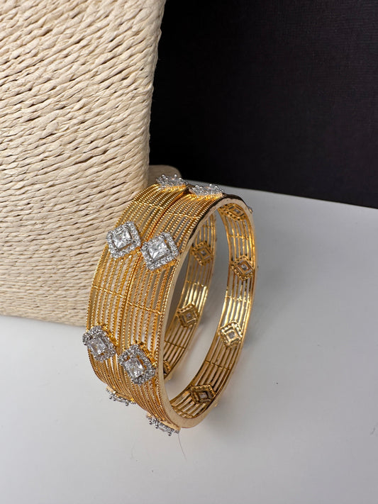 CZ Golden Bangles