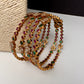 Matte Kempu Multi Color Bangles-Set of 4